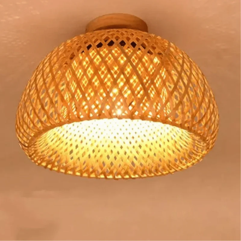 Plafonnier Rotin LED Circulaire Raffiné
