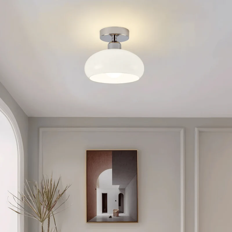 Plafonnier Verre Vintage à LED Élégant