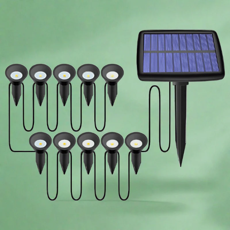 Spots Solaire Extérieur de Pelouse Ultra-Lumineuses (Lot de 8 + 2 Offertes)