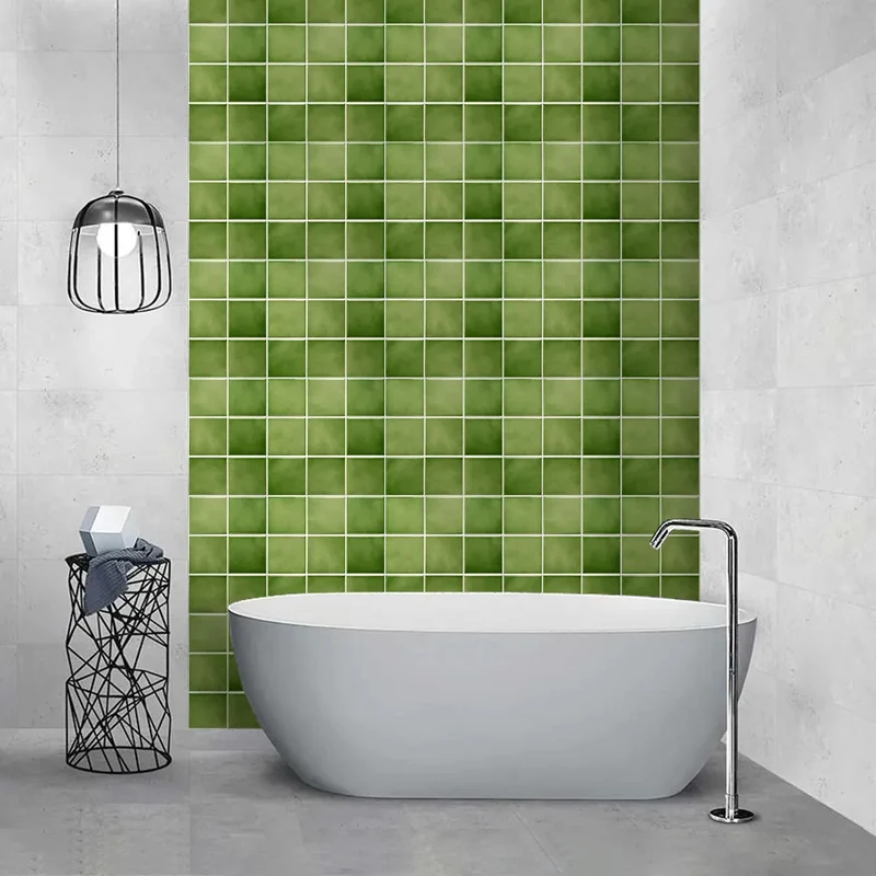 Panneau Mural de Style Carrelage Vert Lot de 10pcs 30 x 30 cm
