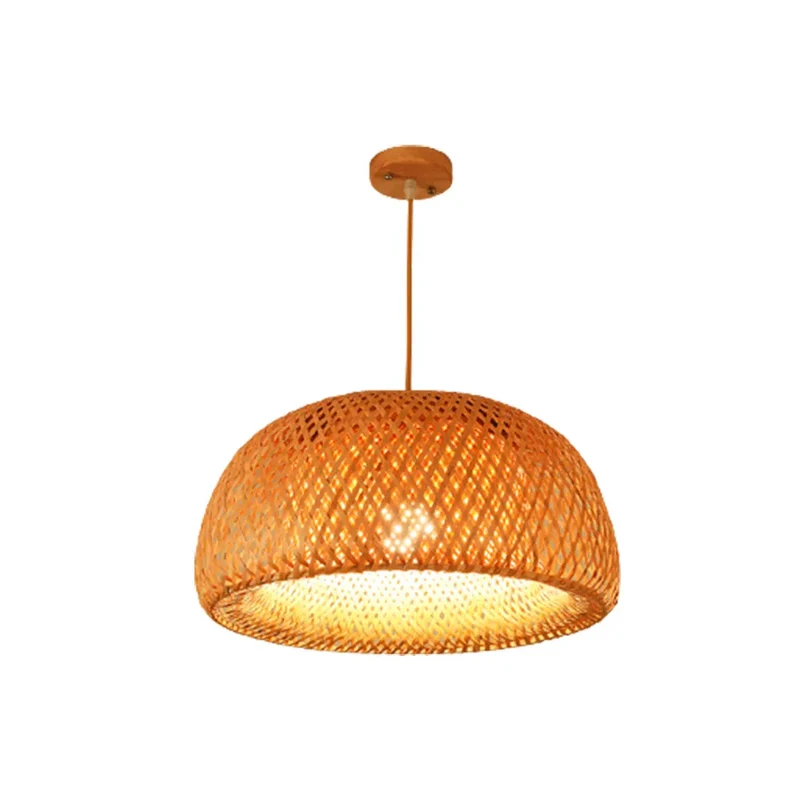 Lustre Bambou Moderne de Style Chinois Tissé à la Main