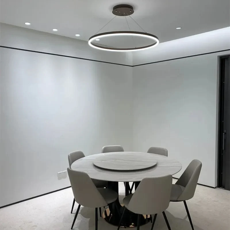 Lampe Suspendue Moderne à LED en Forme d'Anneau