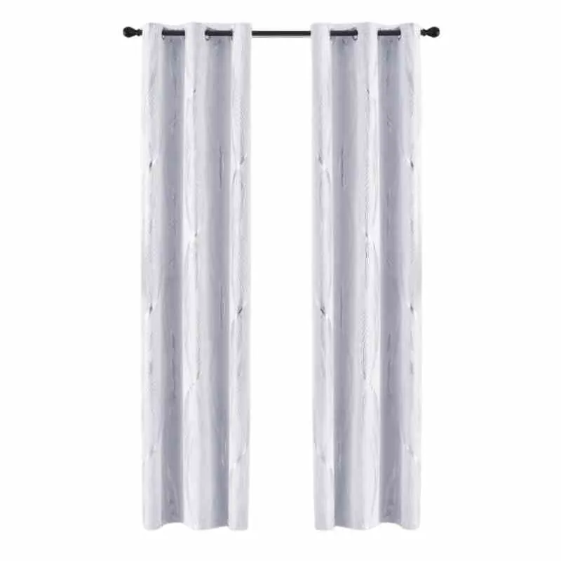 Double rideaux blancs