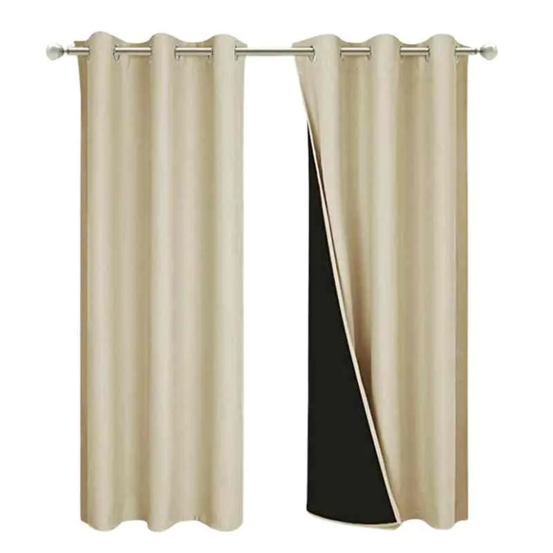 Double rideau beige