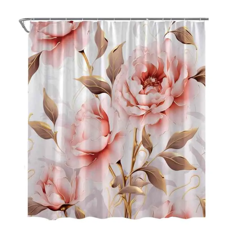 Rideau de douche fleurs