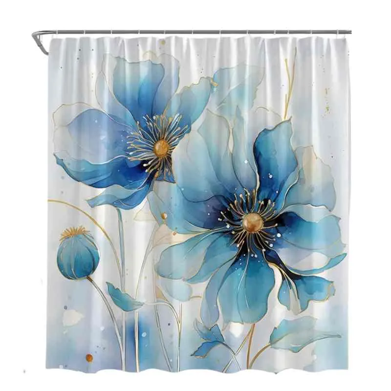 Rideau de douche fleur