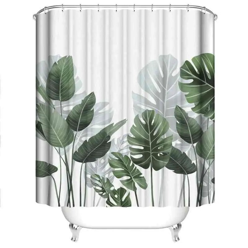 Rideau de douche tropical