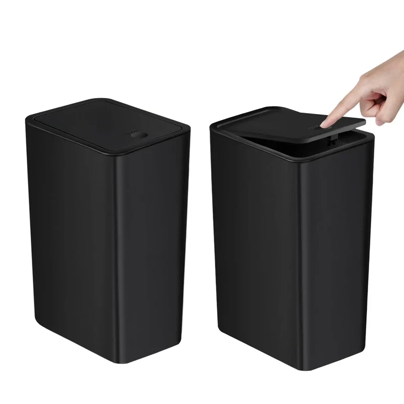 Compact Press-Top Wastebasket