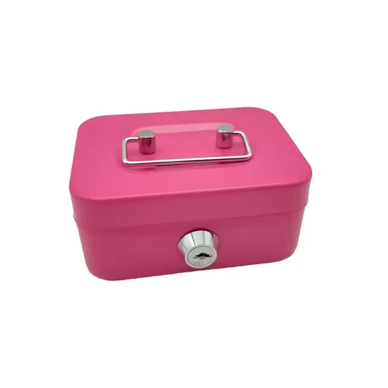 Metal Key Lock Cash Box for Secure Storage