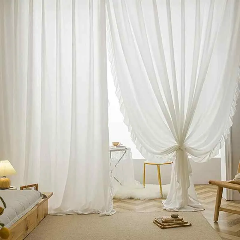 Rideau blanc opaque