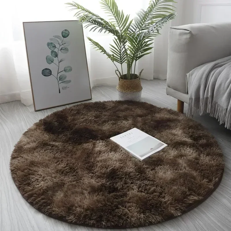 Shaggy Circle Area Rug for Home Decor