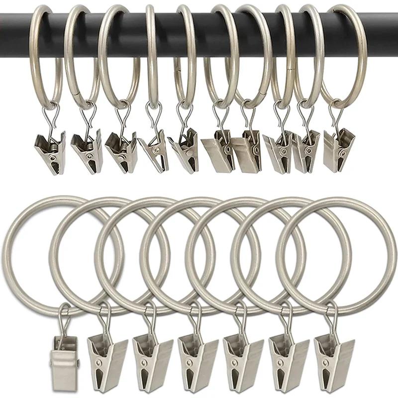 Metal Curtain Rings and Clips for Drapery