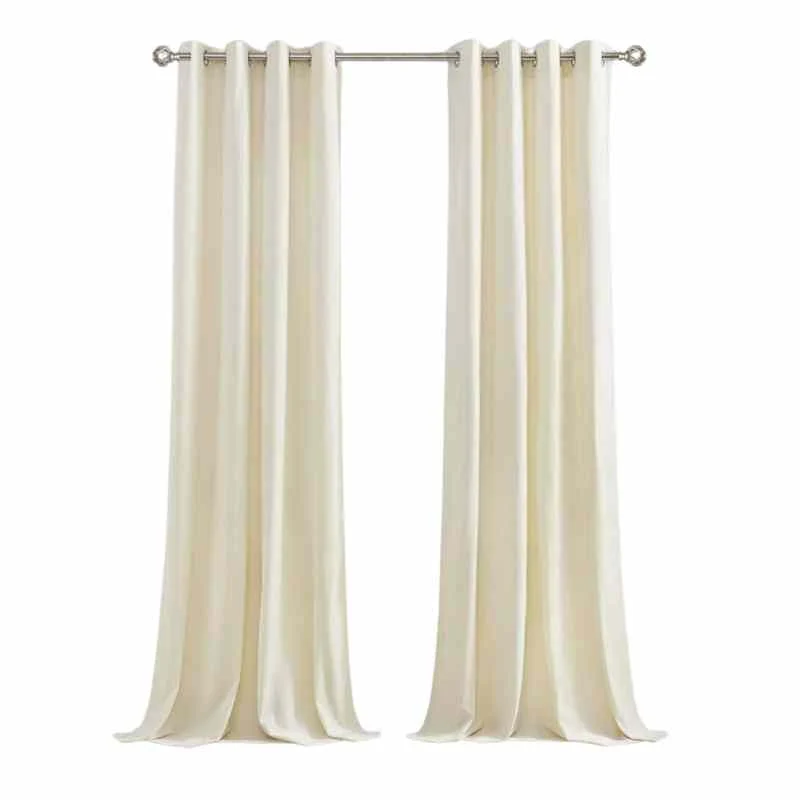 Rideau blanc velours