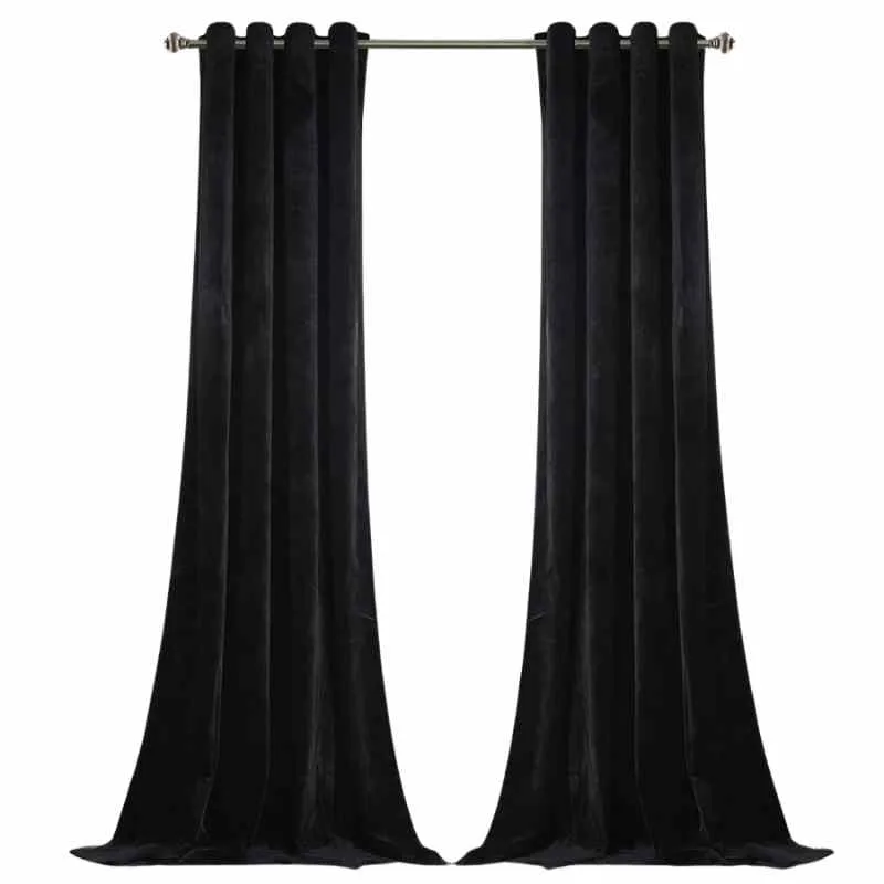 Rideau velours noir
