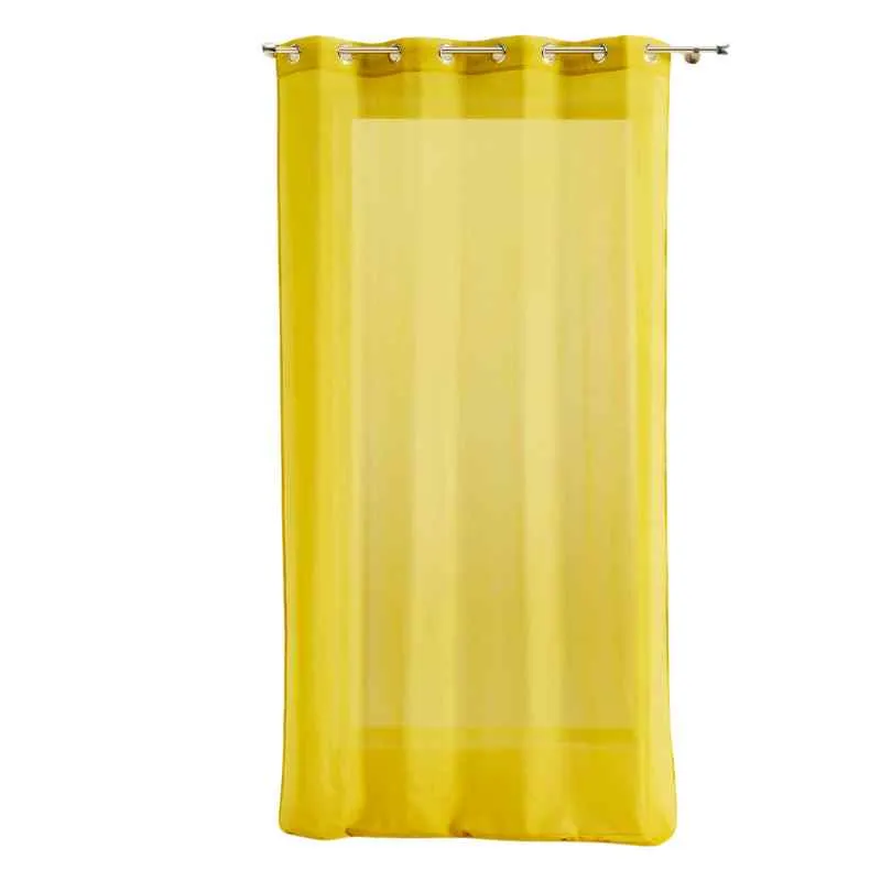 Rideau voilage jaune