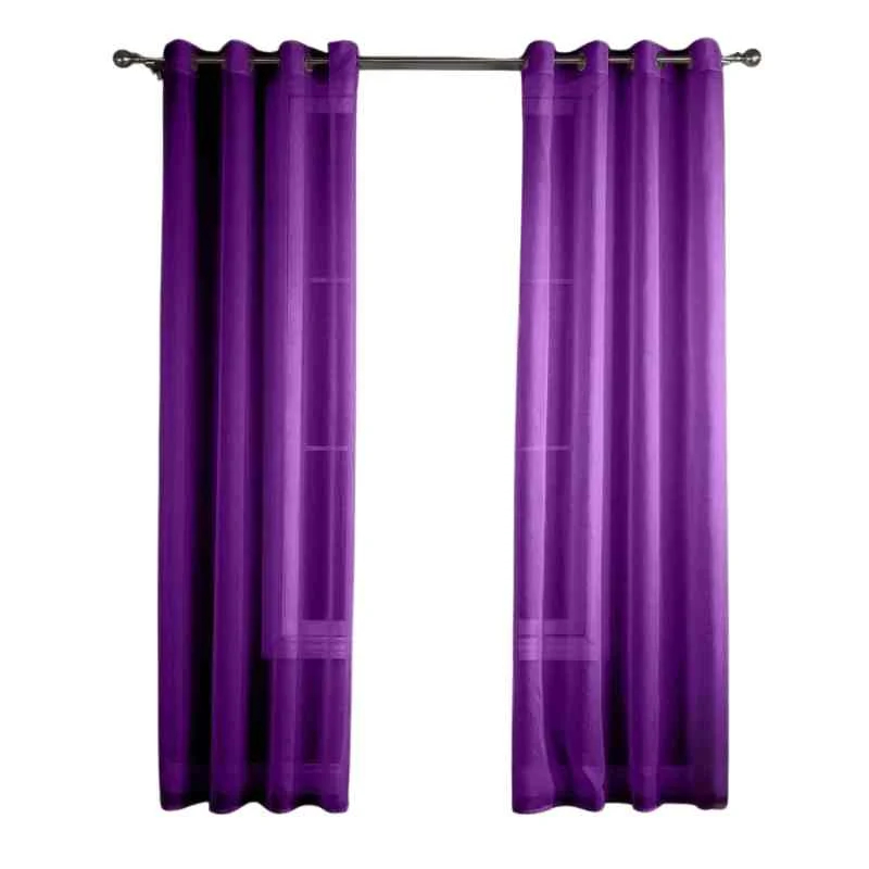 Rideau voilage violet