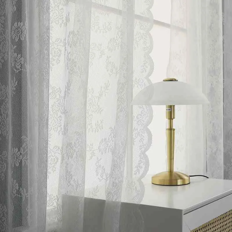 Rideau dentelle blanc
