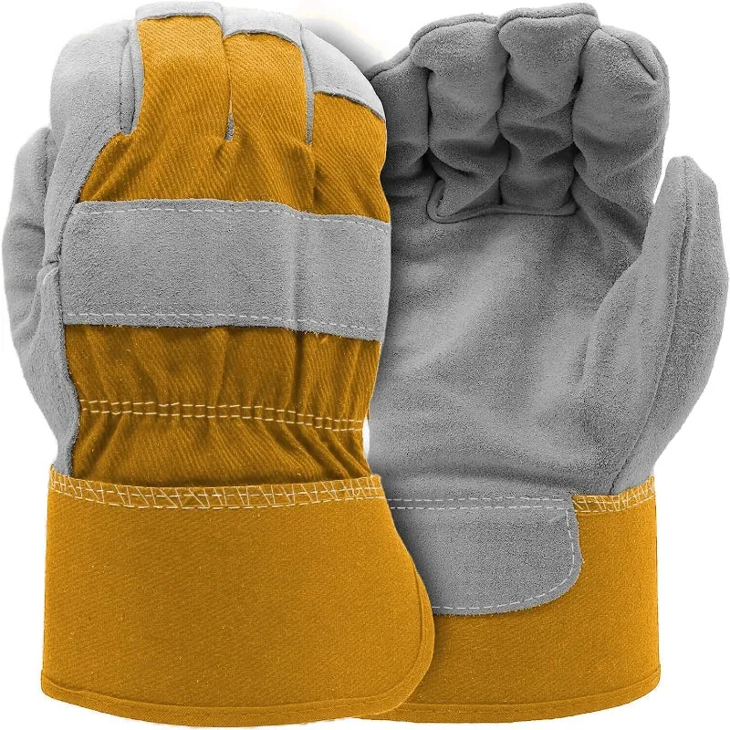 Gants de Travail Unisexe en Cuir pour Protection Maximale