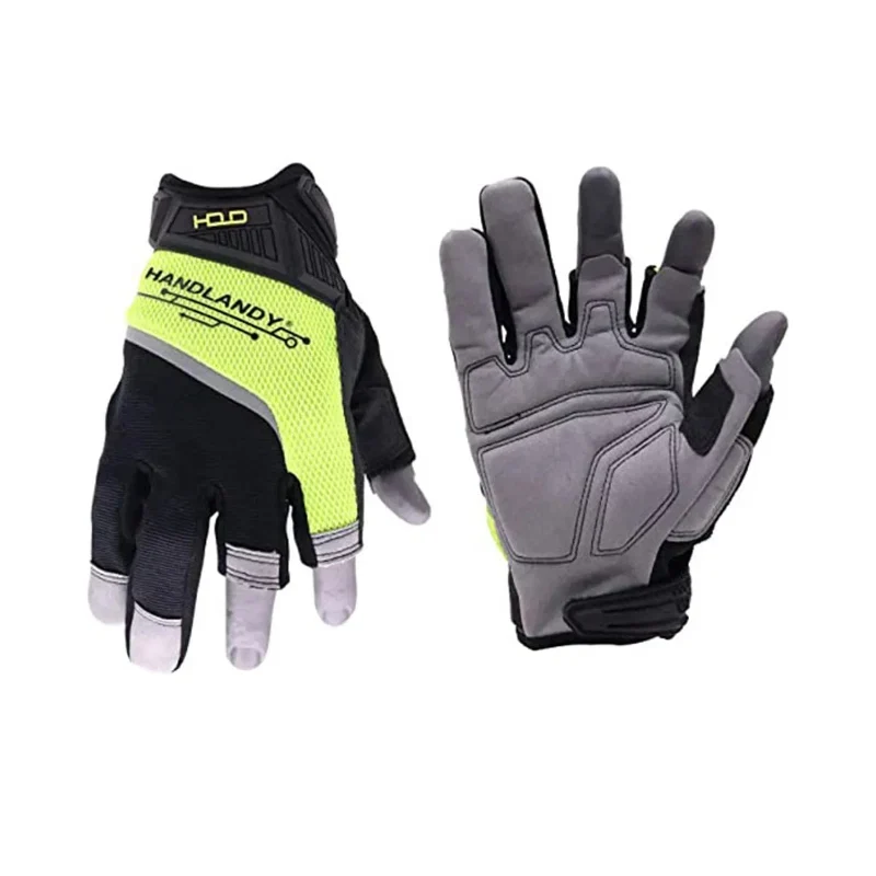 Gants de Travail Demi-Doigt Homme – Confort et Dextérité Accrus