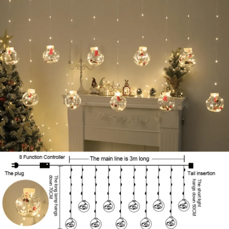 Guirlande Étoilée Bulle de Noël Captivante
