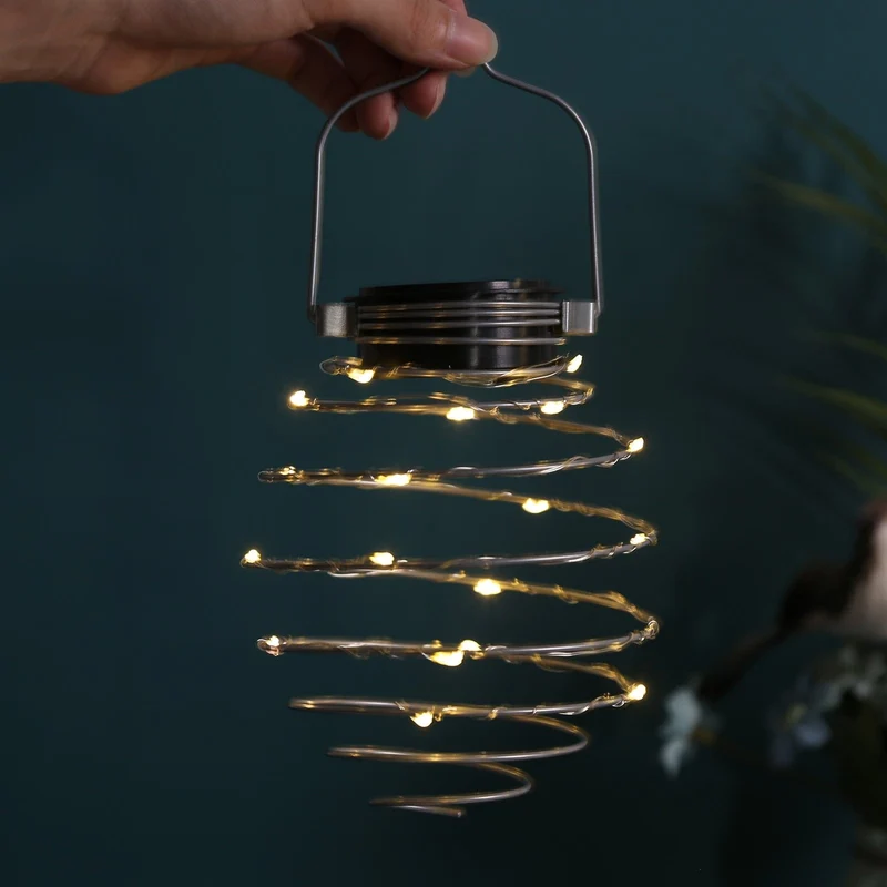 Lanternes Solaires en Spirales ( Lot de 4 pièces )
