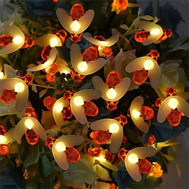 Guirlande Solaire Guinguette LED Abeilles