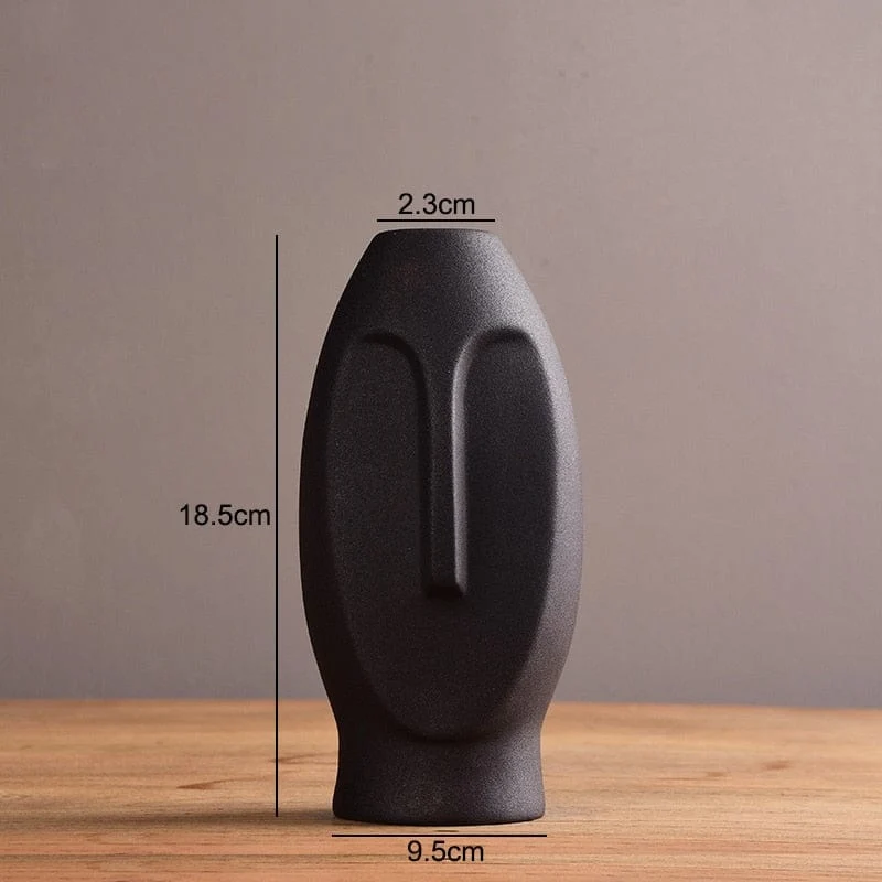 Vase en Céramique "Visage Archaïque"