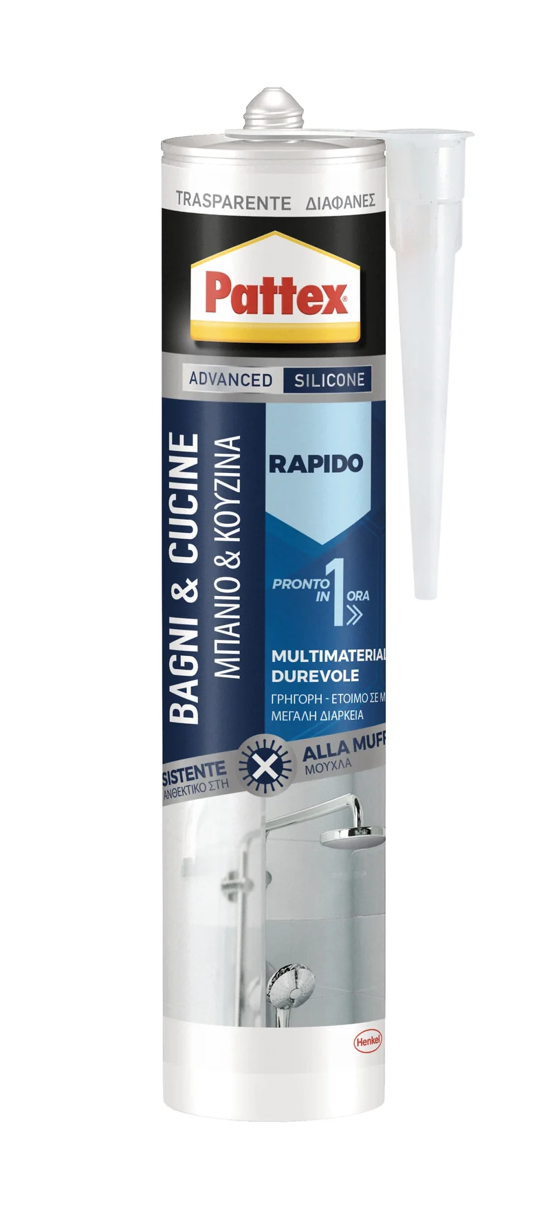 PATTEX SILICONE BAGNI&CUCINE RAPIDO TRASP 300 ML