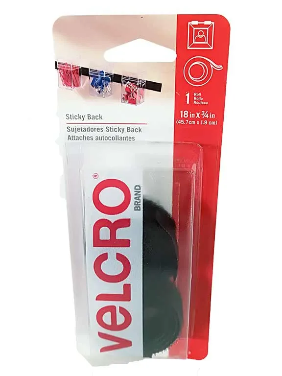 Rouleau bande velcro auto-collante 3/4 po. x 18 po.