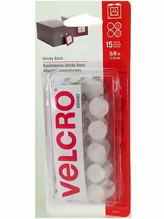 15 rondelles Velcro auto-collantes.