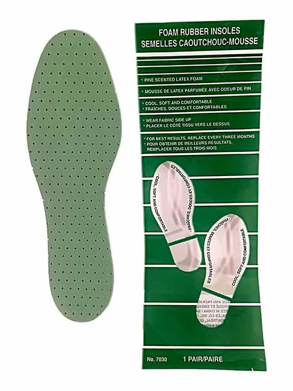 Semelles caoutchouc mousse pour femme