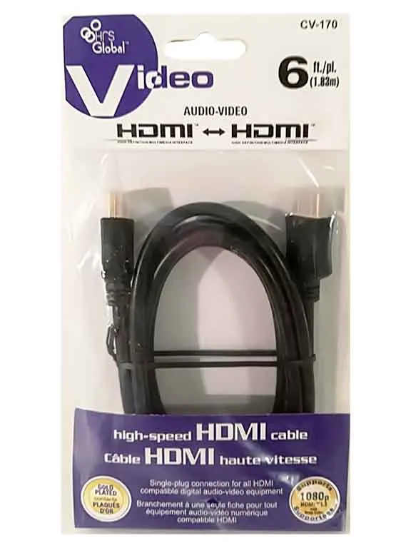 Câble HDMI de 6 pieds