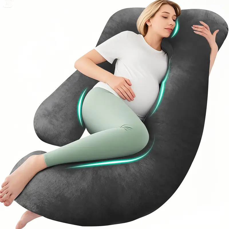 Oreiller de Grossesse 150 cm – Grand Oreiller de Corps avec Housse Amovible