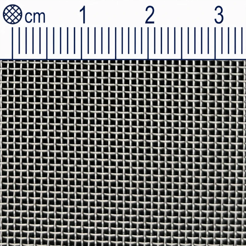 Tissu métallique en acier inoxydable, maille 0,72 mm (Mesh 24), diamètre de fil : 0,35 mm V2A 1.4301, sur mesure