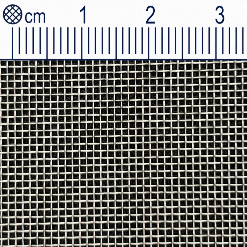 Tissu métallique inox maille 0,8 mm (Mesh 24) diamètre du fil : 0,32 mm V2A 1.4301 sur mesure