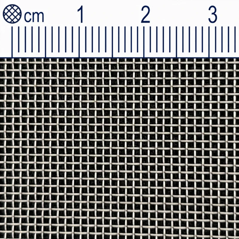 Tissu métallique inox, maille 0,87 mm (mesh 20), diamètre de fil 0,4 mm, V2A 1.4301, découpé sur mesure
