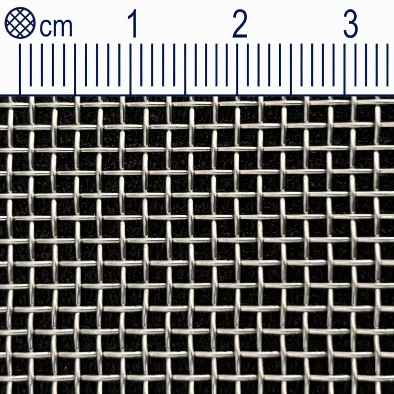 Treillis métallique en acier inoxydable maillage 1,54 mm (maille 12) Épaisseur du fil : 0,58 mm V2A 1.4301 sur mesure
