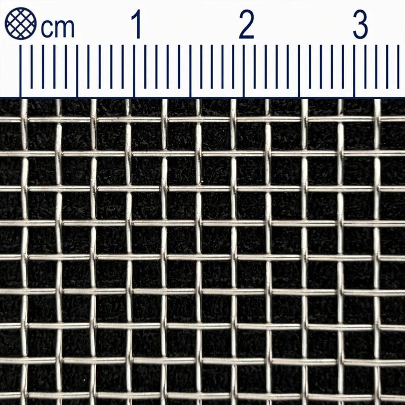 Tissu métallique inox, maille 2,5 mm (mesh 8), diamètre de fil 0,7 mm, V2A 1.4301, découpé sur mesure