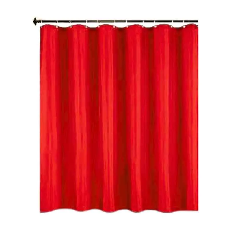 Rideau de douche rouge