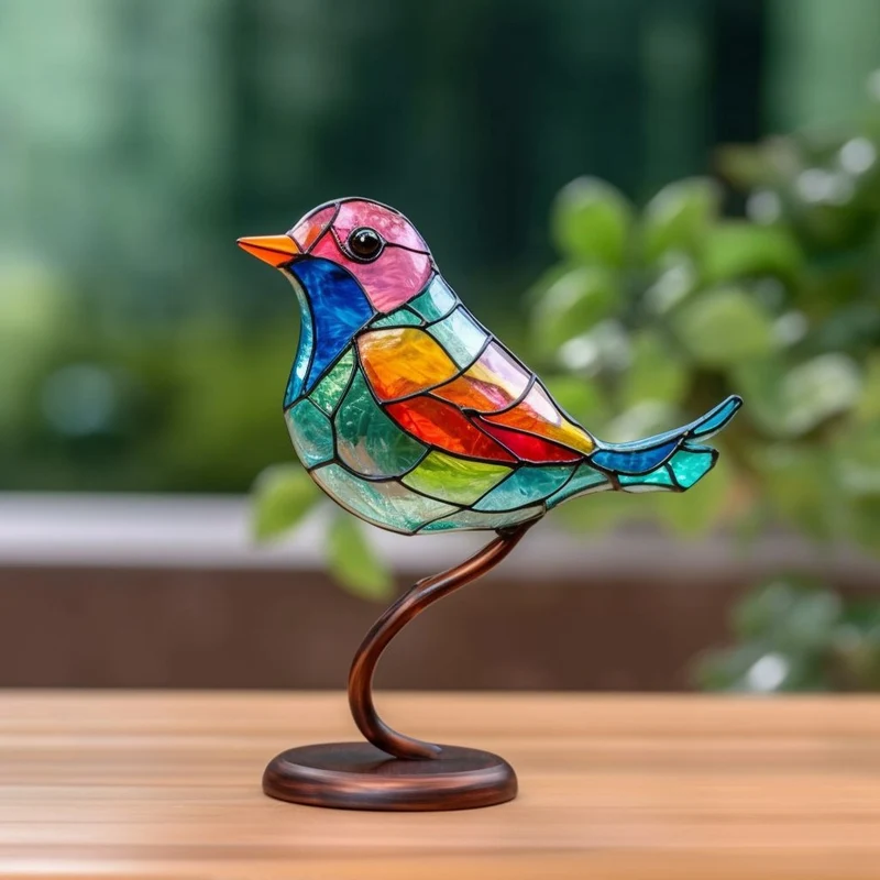 Metalen Vogelsculptuur Decoratief Ornament voor Woonkamer Interieur Wandplank Siertafel met Elegant Design | Sansoti