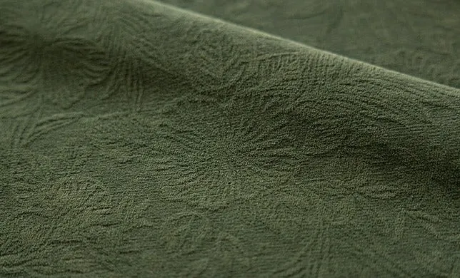 Rideau isolant jacquard chenille salon vert