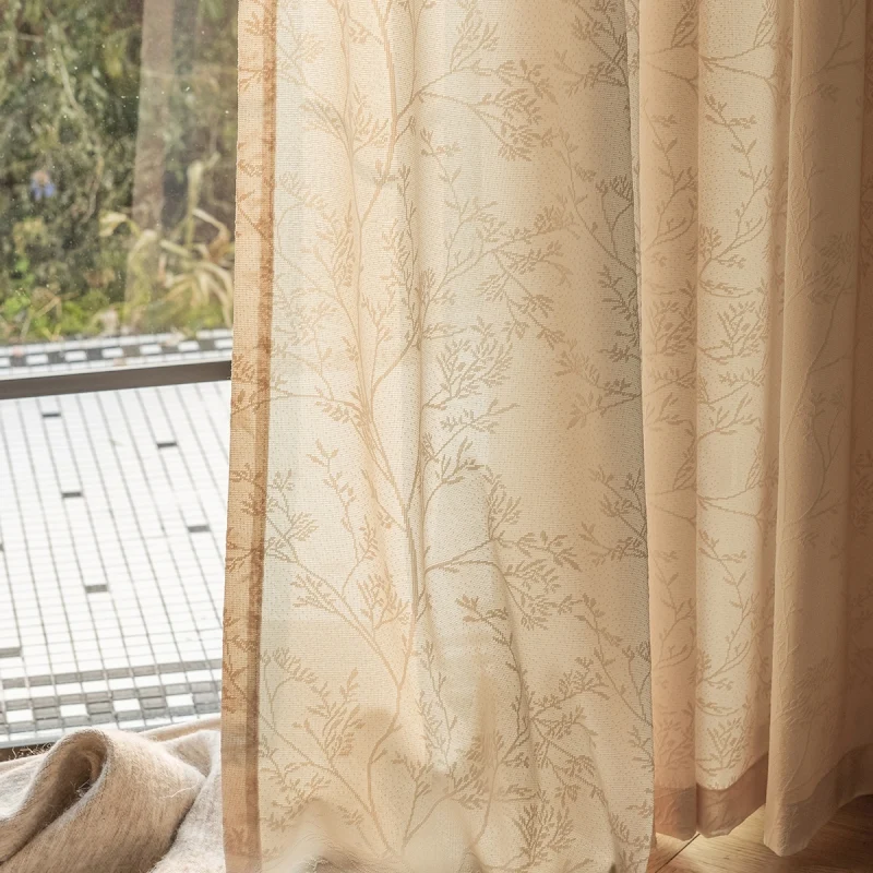 Voilage Tamisant Salon Motifs Végétaux