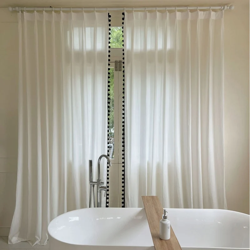 Voilage tamisant motif bambou discret