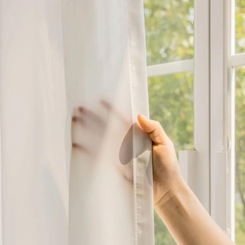 Voilage transparent doux pour chambre