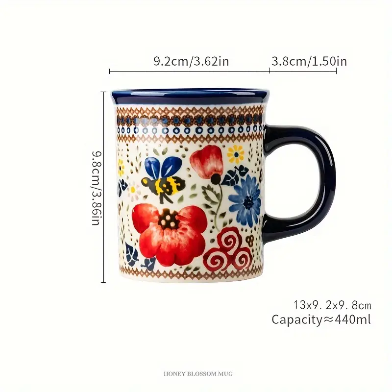 Tasse à Café Peinte à la Main – Élégance Florale