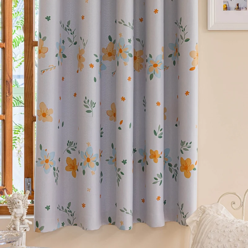 Rideau chambre enfant fleurs pastel occultants