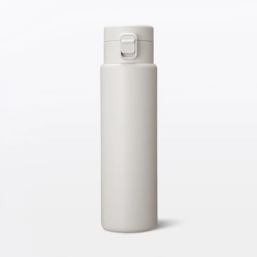 MUJI Vacuum Insulated One Touch Bottle Grey Beige