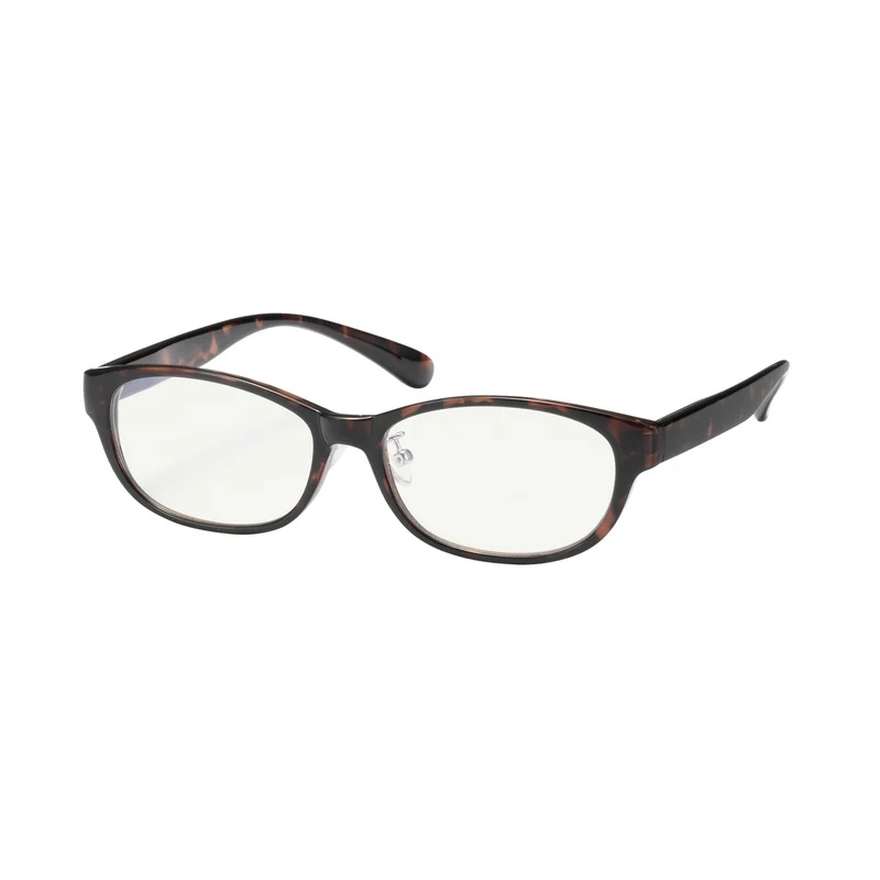 MUJI Blue Light Blocking Oval Sunglasses Unisex Adult DFD16A5S Brown
