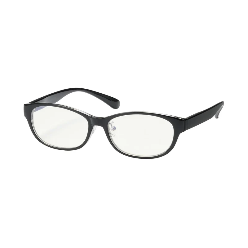 MUJI Blue Light Blocking Oval Sunglasses Unisex Adult DFD16A5S Black