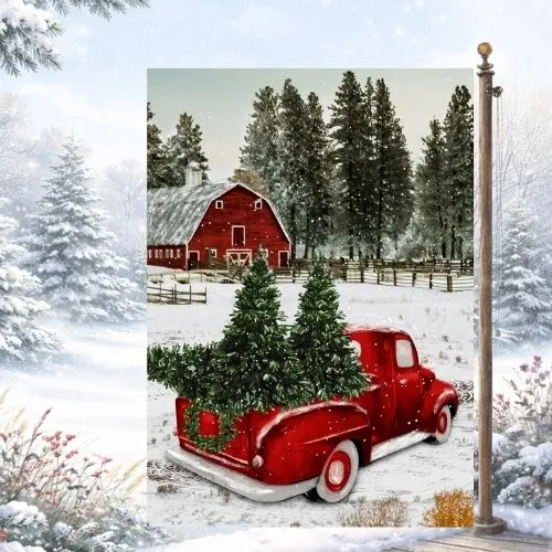 Drapeau décoratif "Camion rouge"